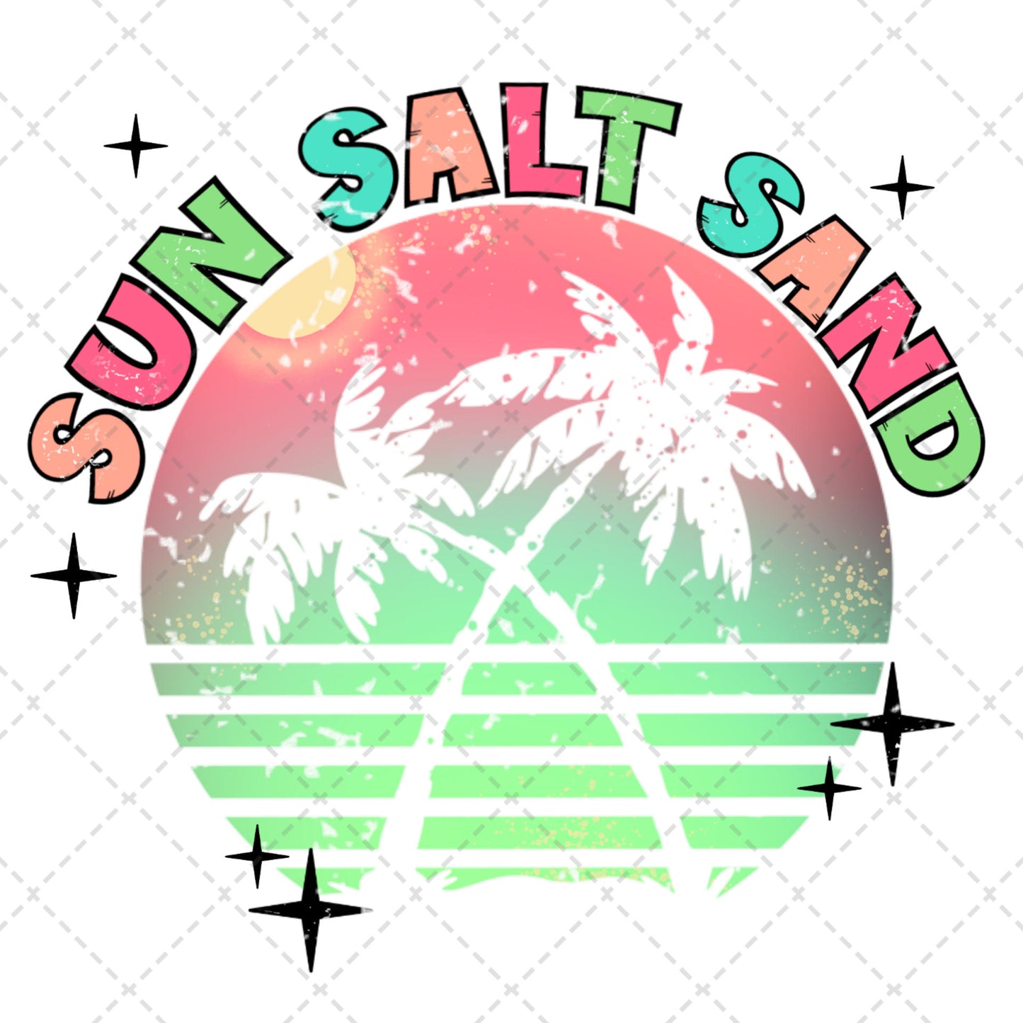 Sun Salt Sand Distressed **TWO PART* SOLD SEPARATELY** Transfer
