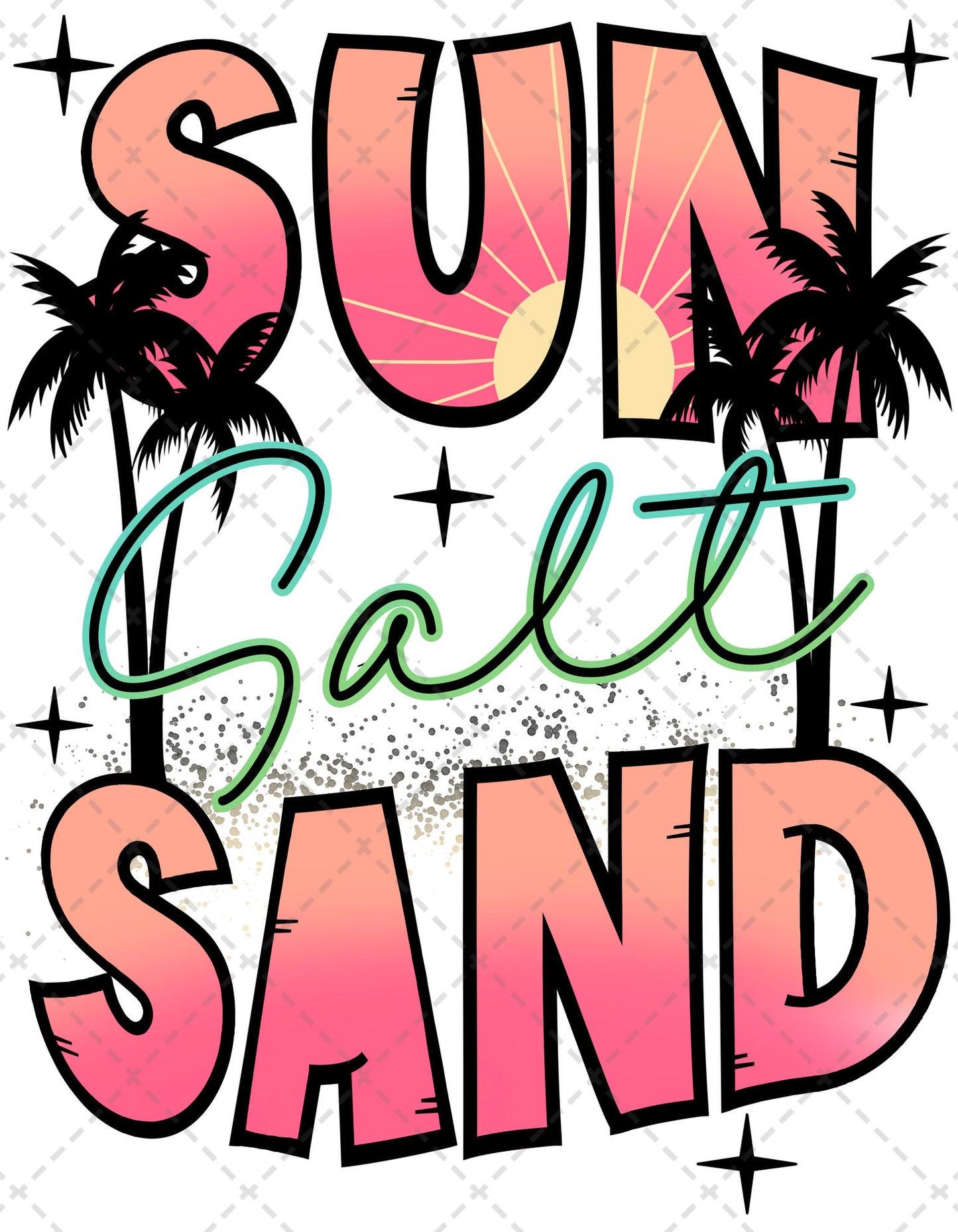 Sun Salt Sand **TWO PART* SOLD SEPARATELY** Transfer