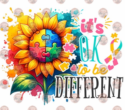 Sunflower Autism Awareness Tumbler Wrap