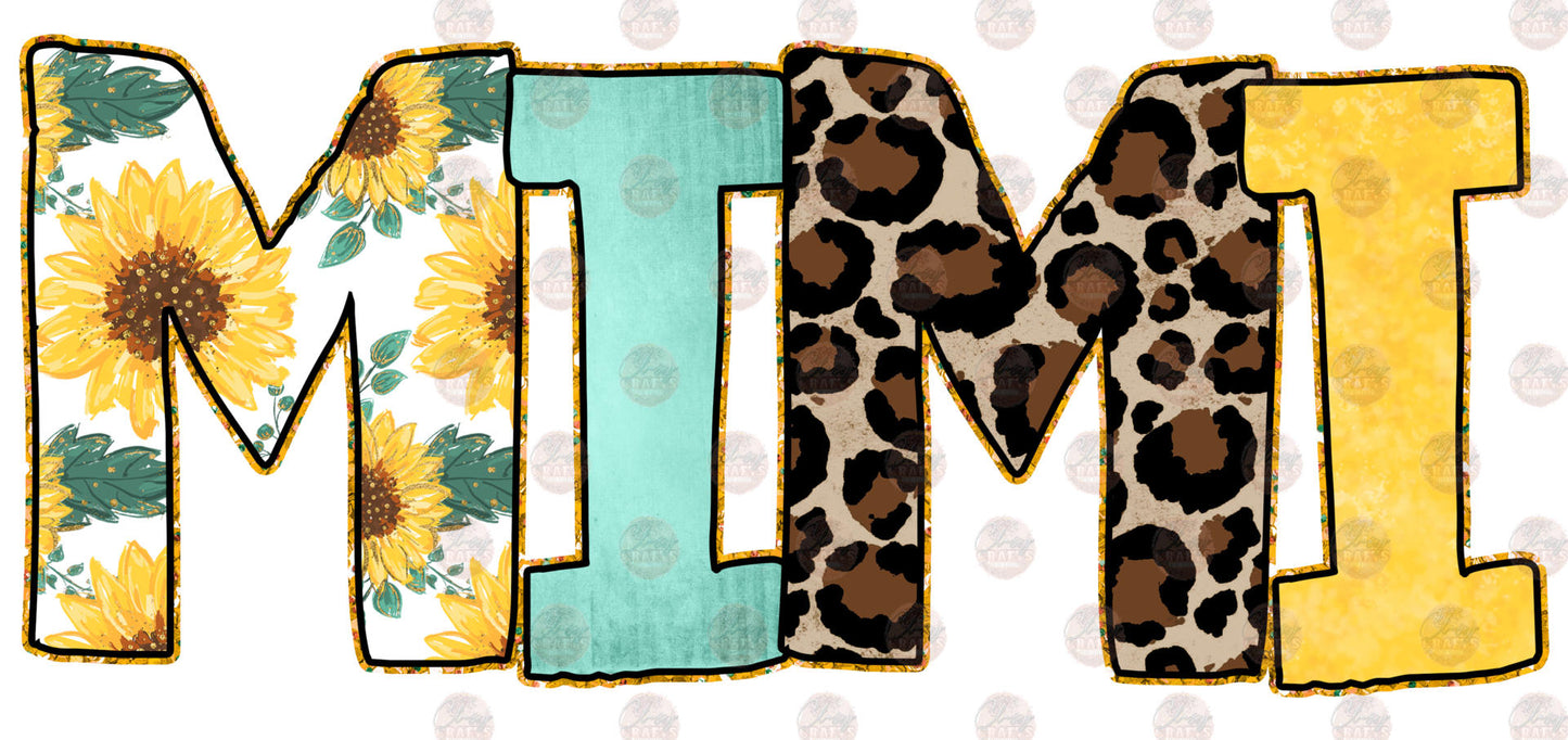 Sunflower Leopard MiMi Transfer
