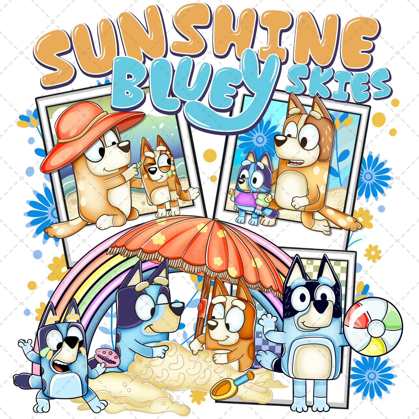 Sunshine Blue Skies **TWO PART* SOLD SEPARATELY** Transfer