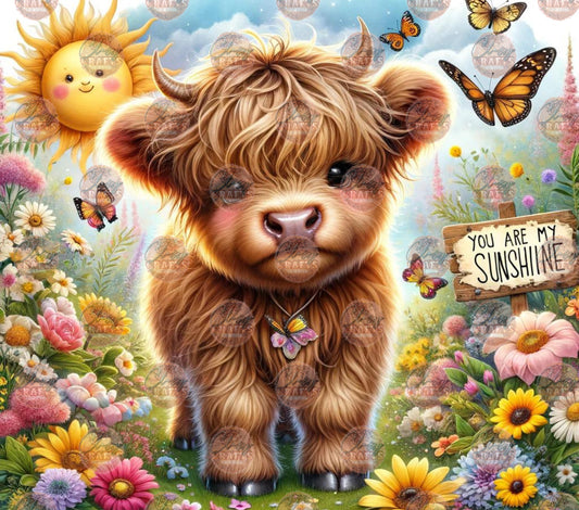 Sunshine Heifer Tumbler Wrap