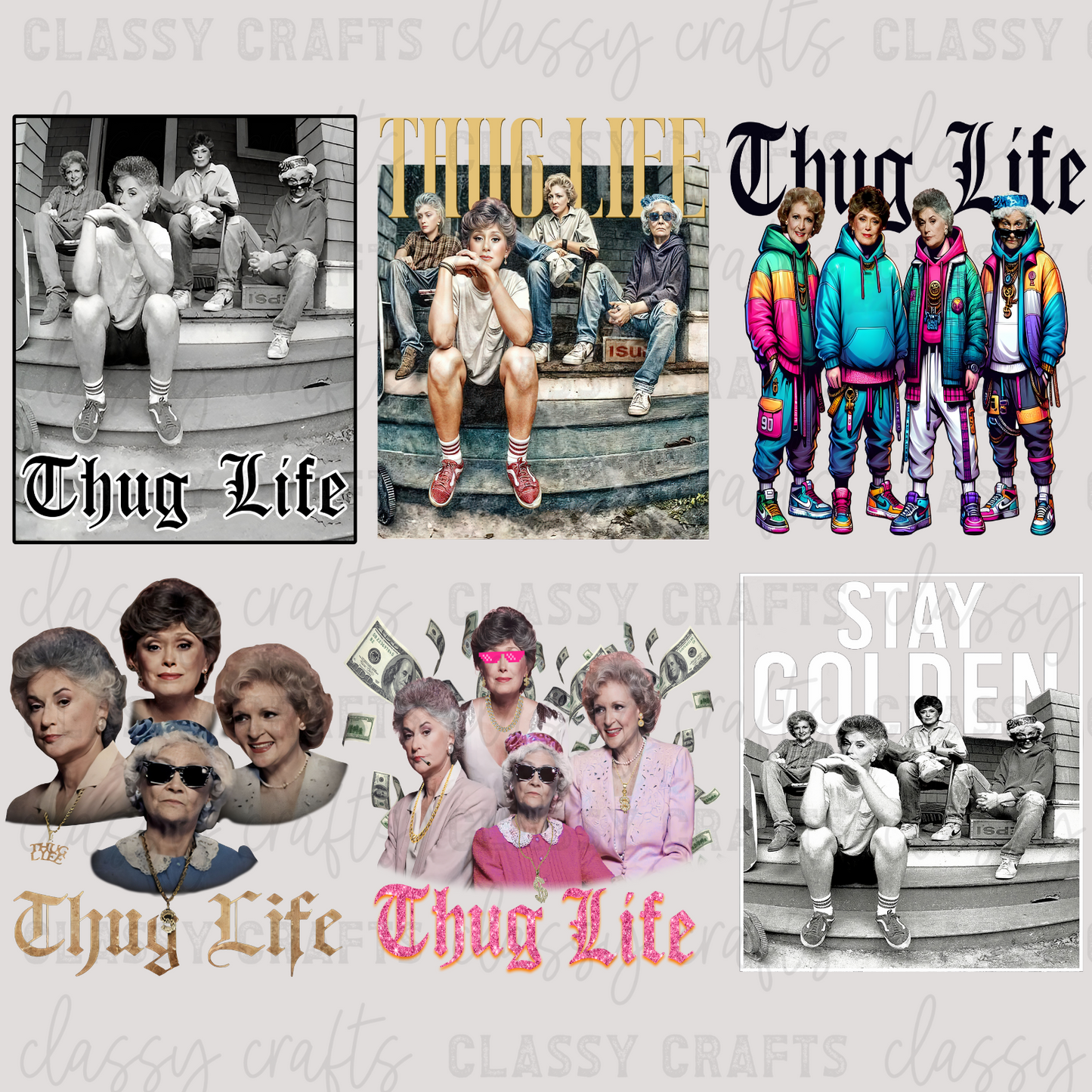 Thug Life GG- 30x24 -PREMADE GANG SHEET