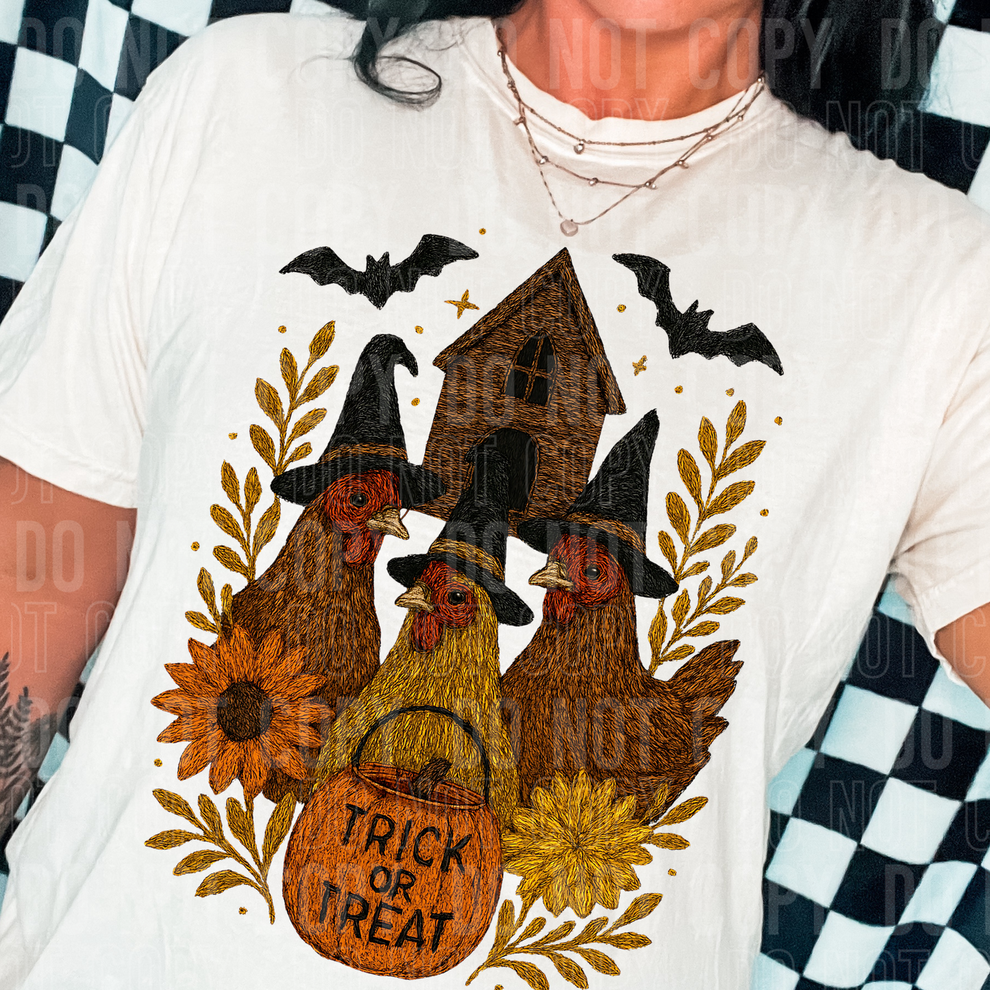 TRICK OR TREAT CHICKENS TRANSFER