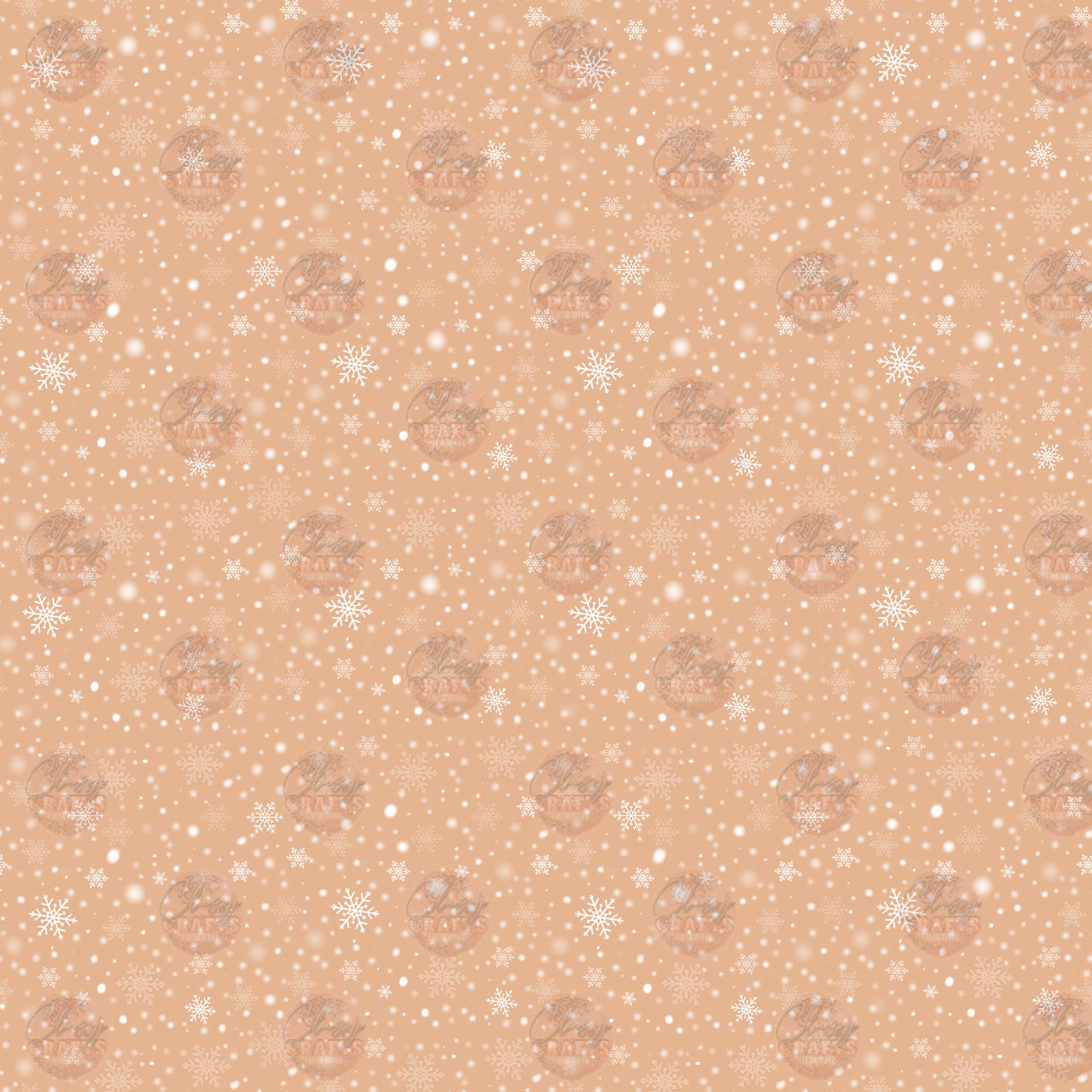 Tan Snowflakes Seamless Wrap