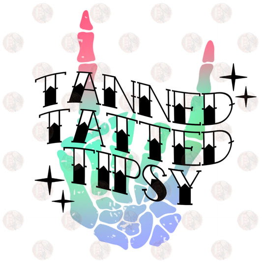 Tan & Tatted Skelly Transfer