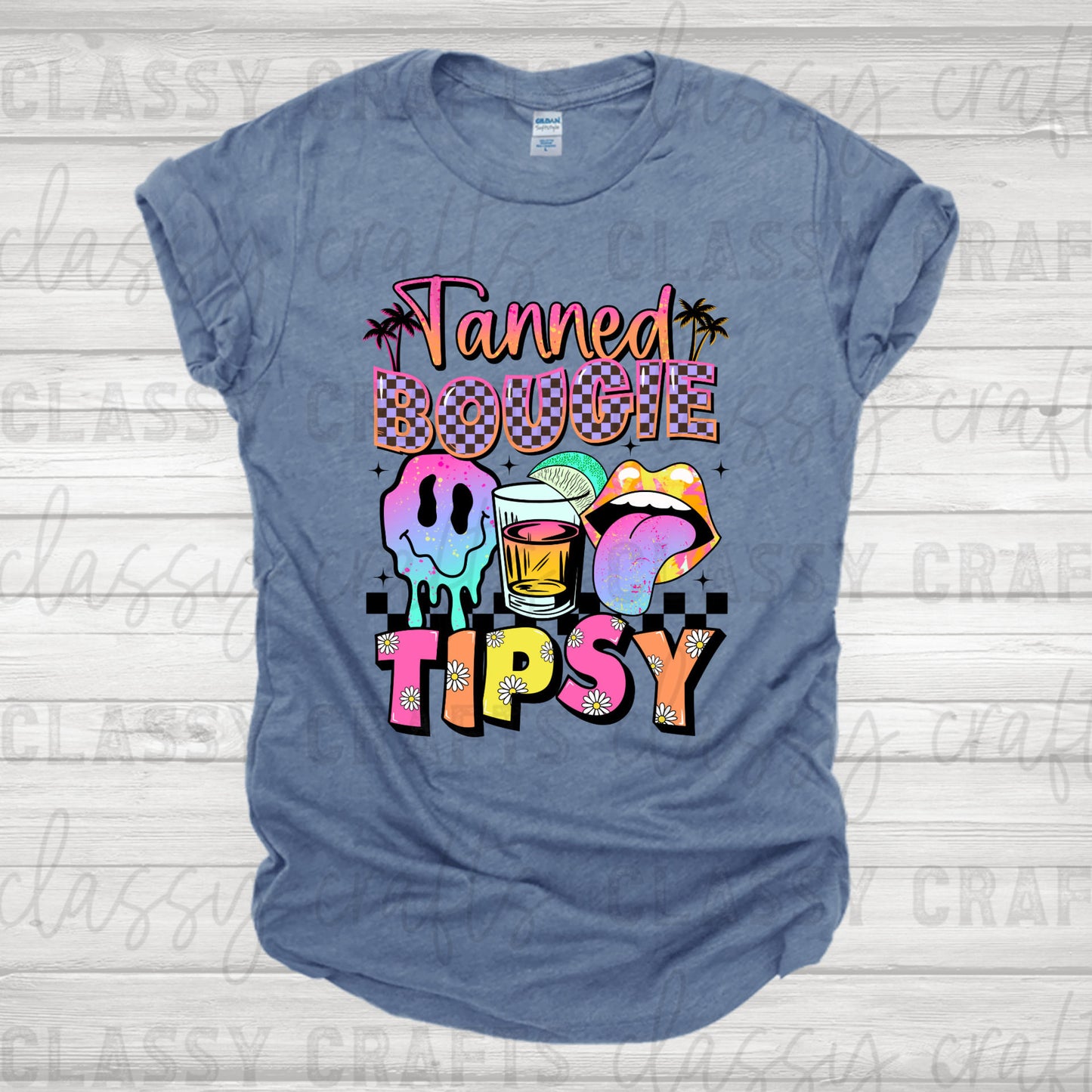 Tanned Bougie Tipsy Skelly Transfer