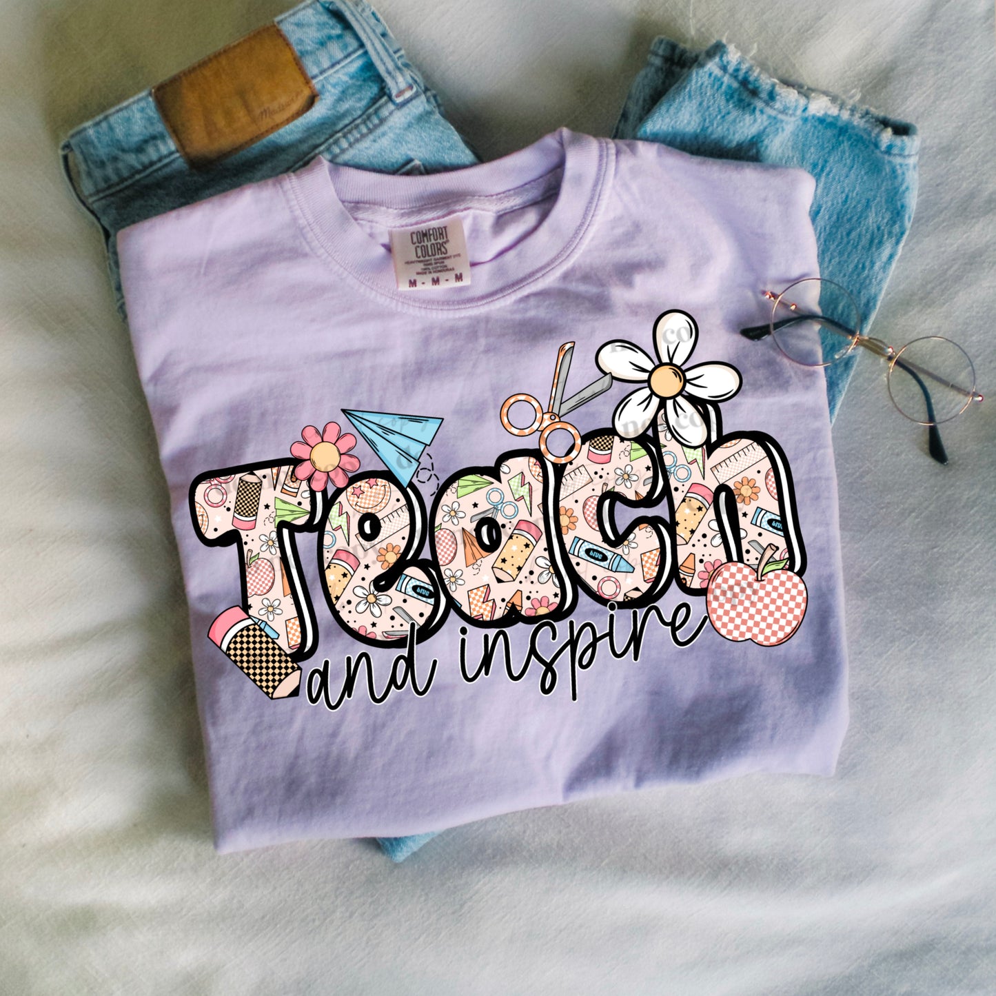 Teach & Inspire Retro Transfer