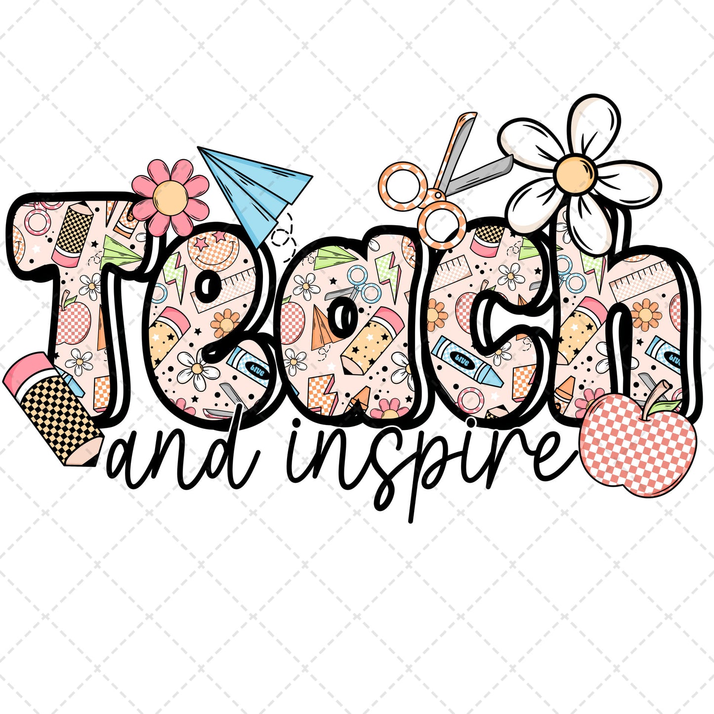 Teach & Inspire Retro Transfer