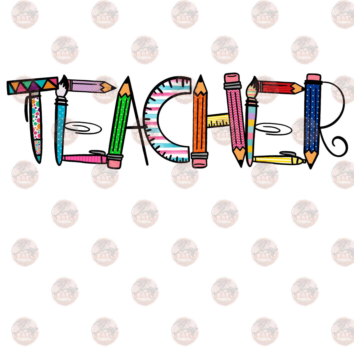 Teacher Pencils Transfer