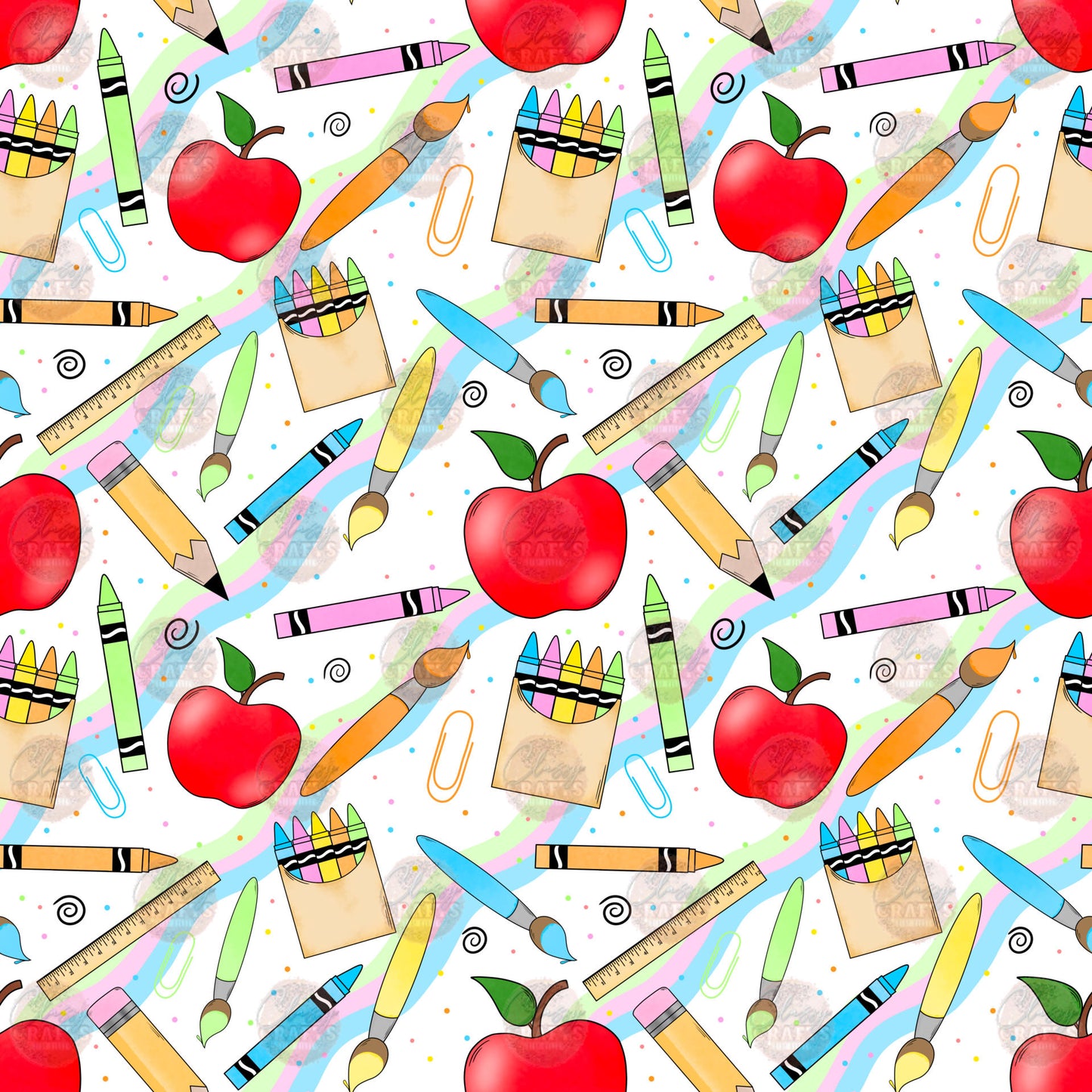 Teacher Supplies Seamless Wrap