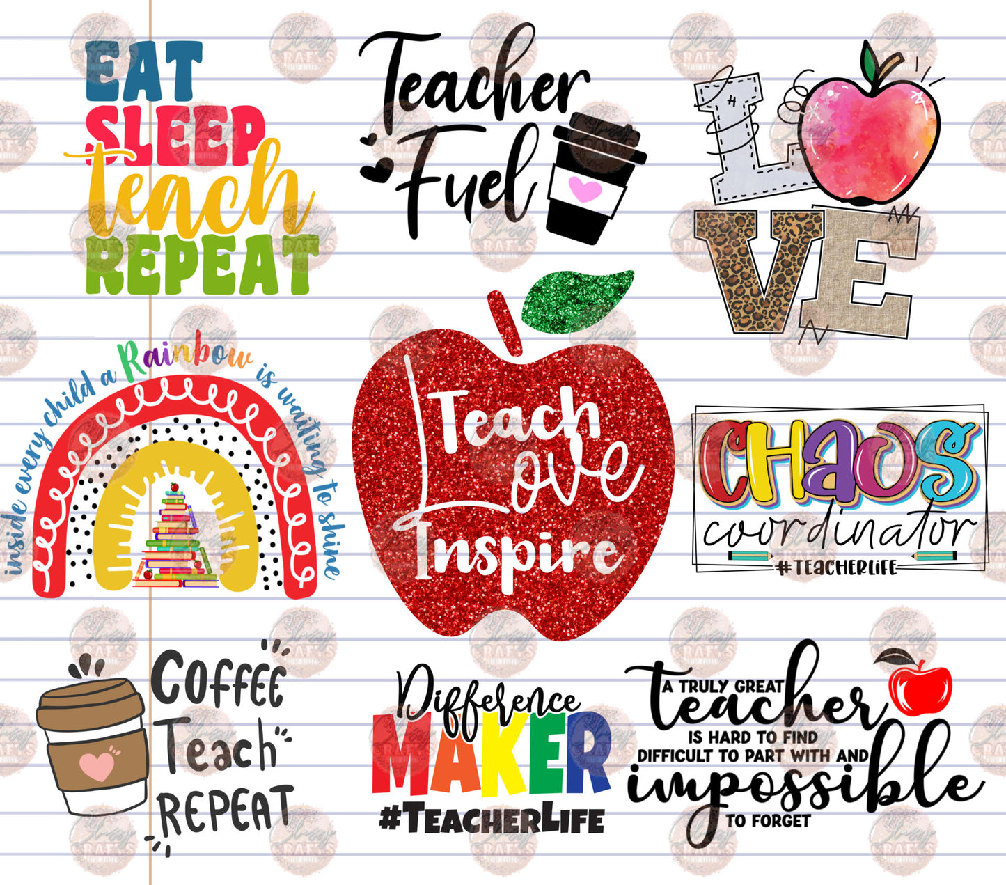Teacher Things Tumbler Wrap