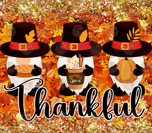 Thankful Fall Gnome Tumbler Wrap