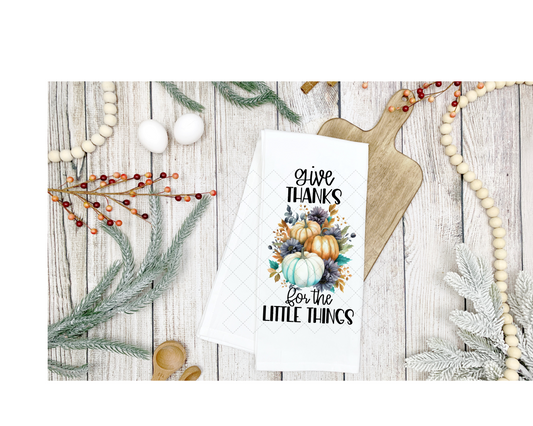 Thanks Little Things Tea Towel Transfer