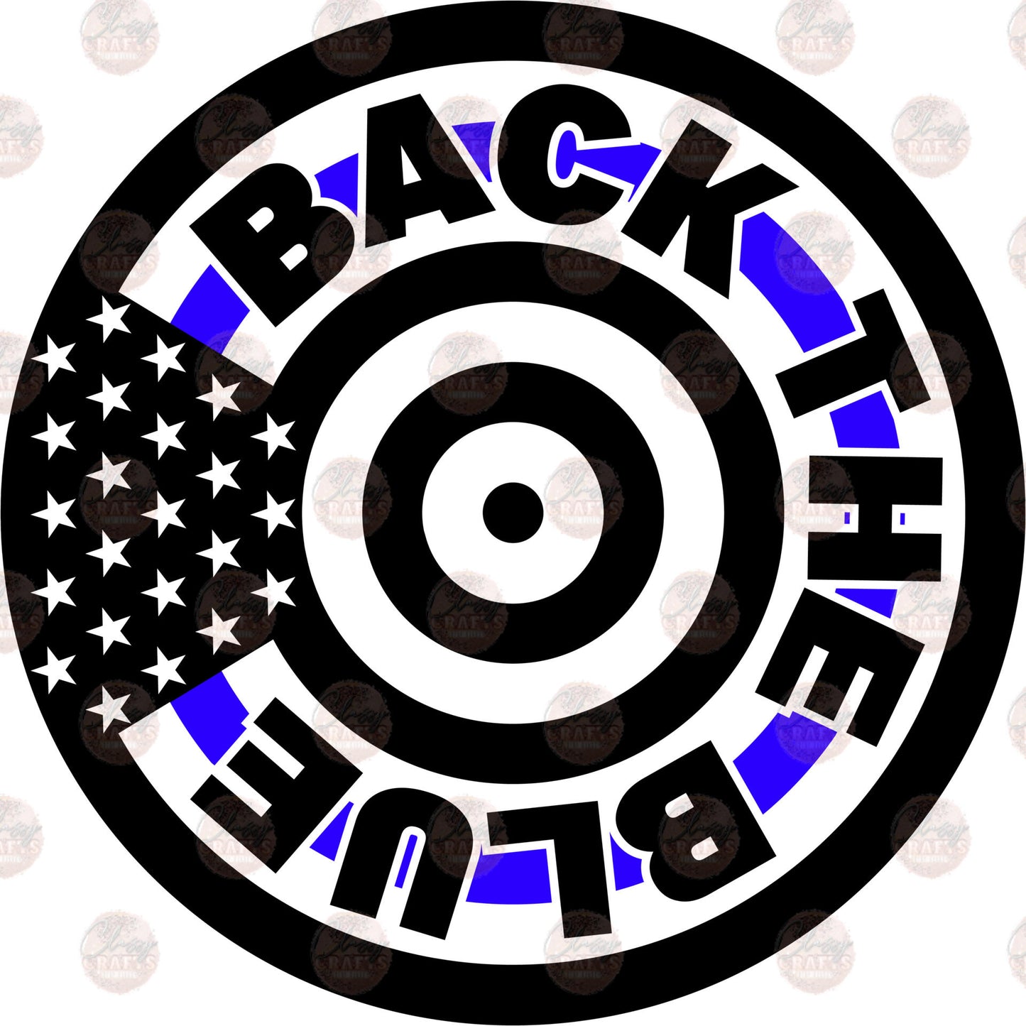 Thin Blue Line Bullet Transfer
