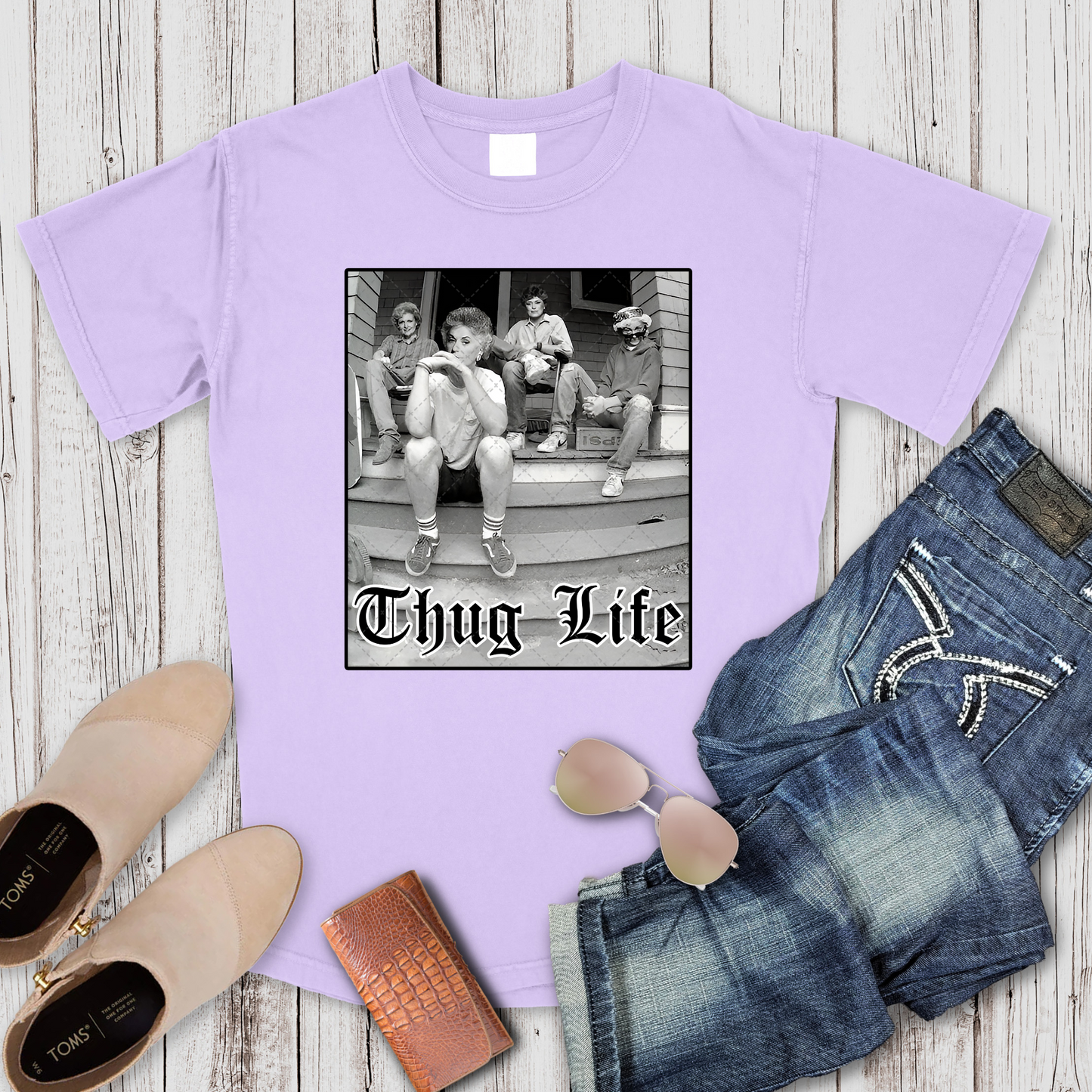 Thug Life Black and White Transfer