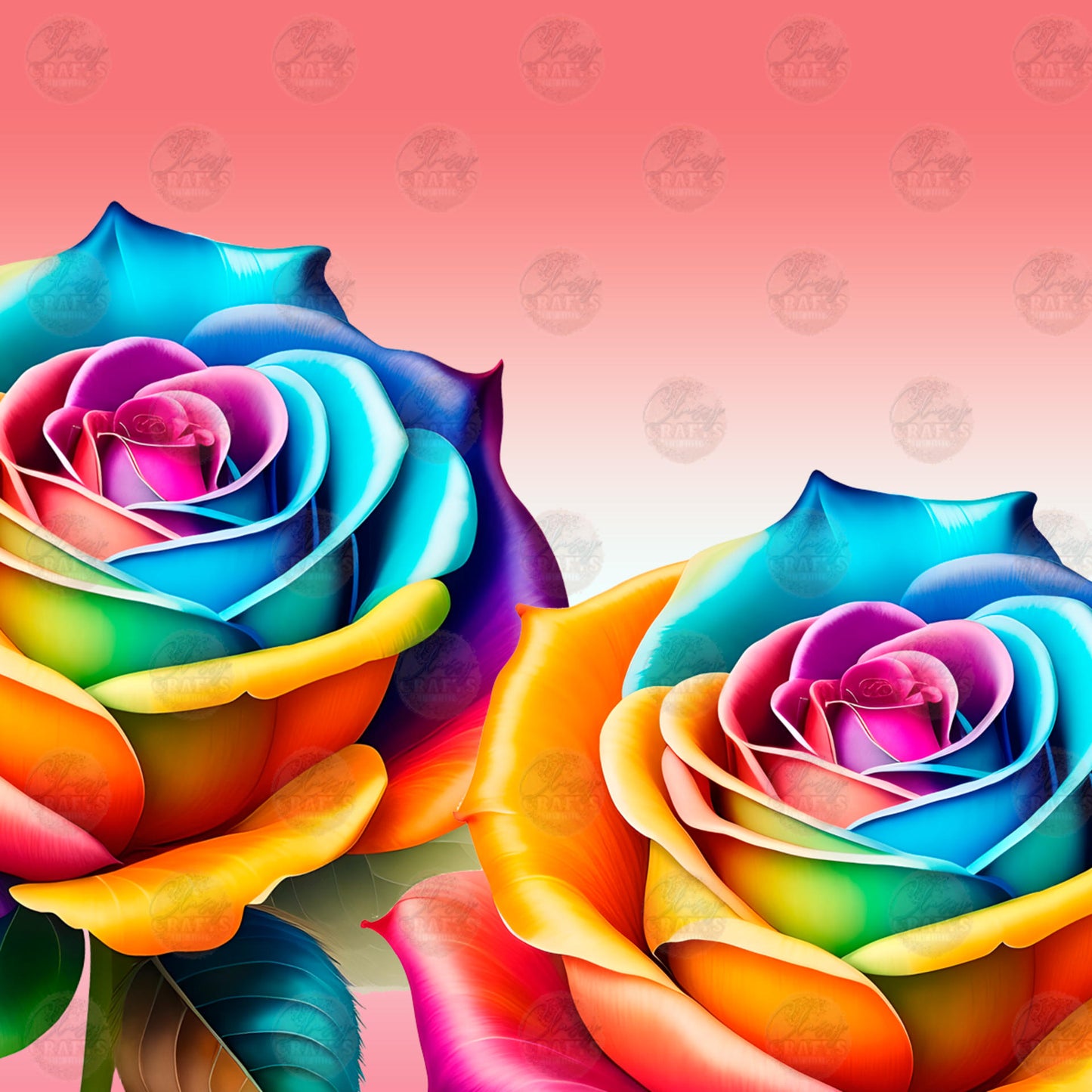 Tie Dye Roses Tumbler Wrap