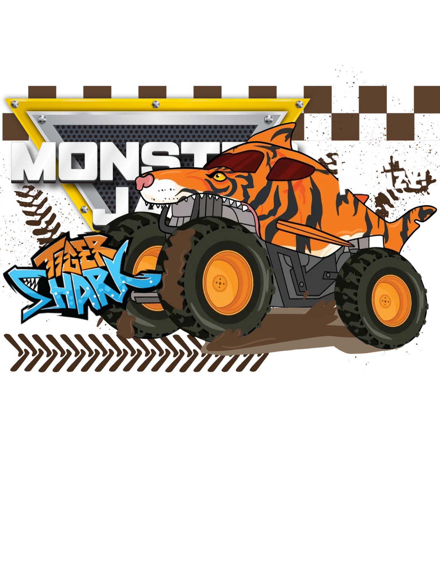 Stacked Tiger Shark Transfer