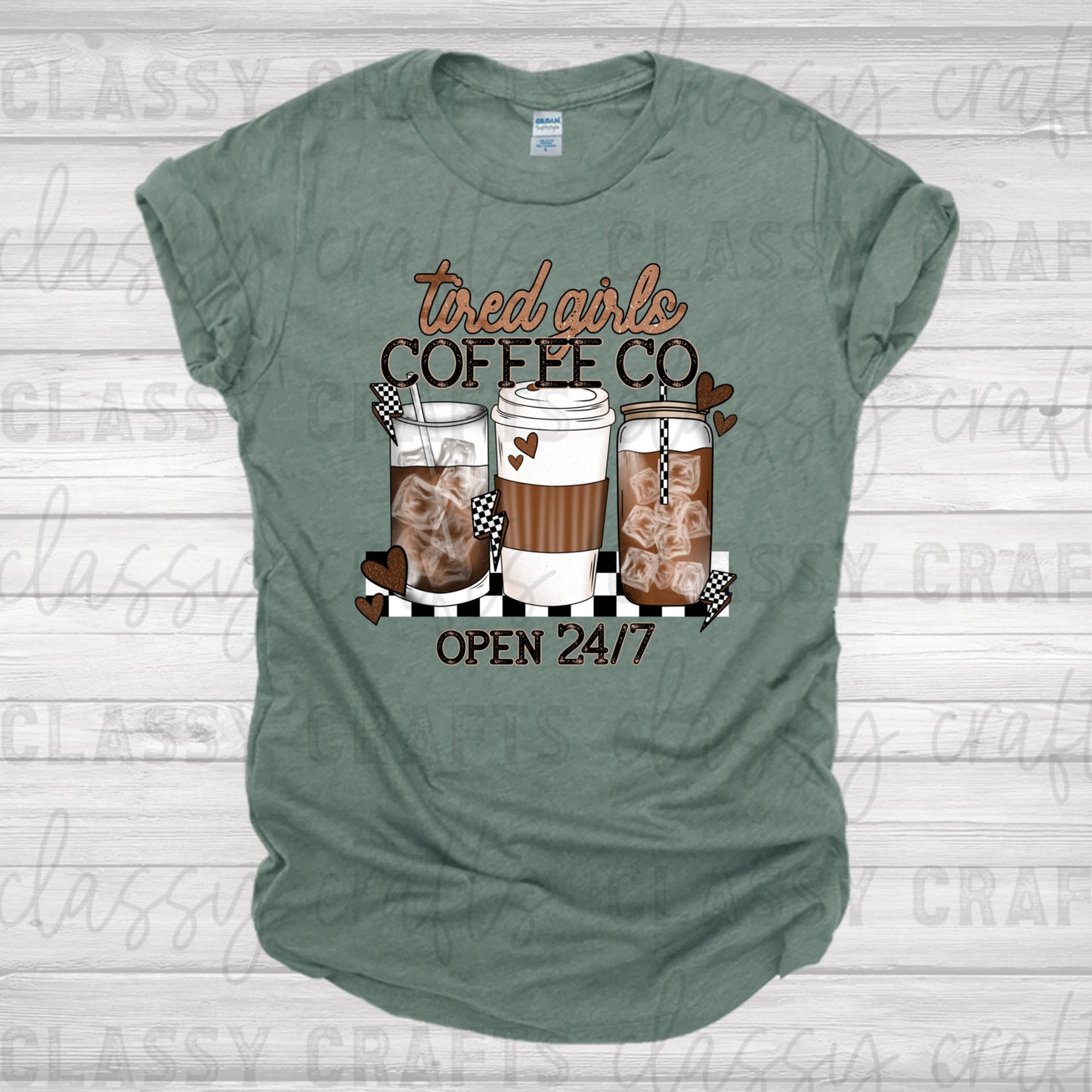 Tired Girls Coffee Transfer