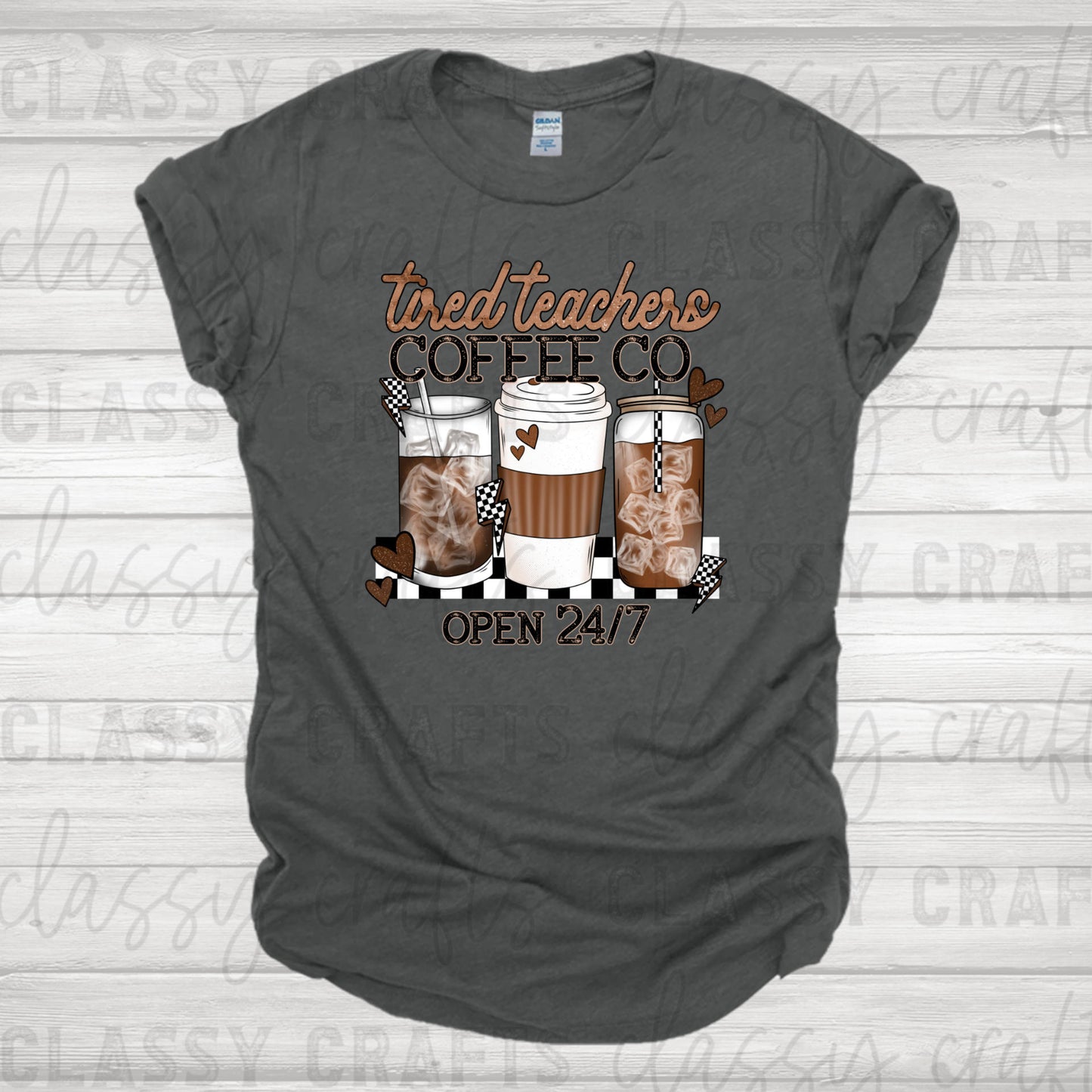 Tired Teachers Coffee Transfer