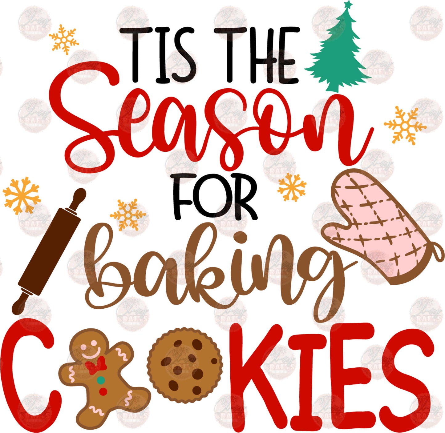 Tis The Season For Baking Cookies Transfers