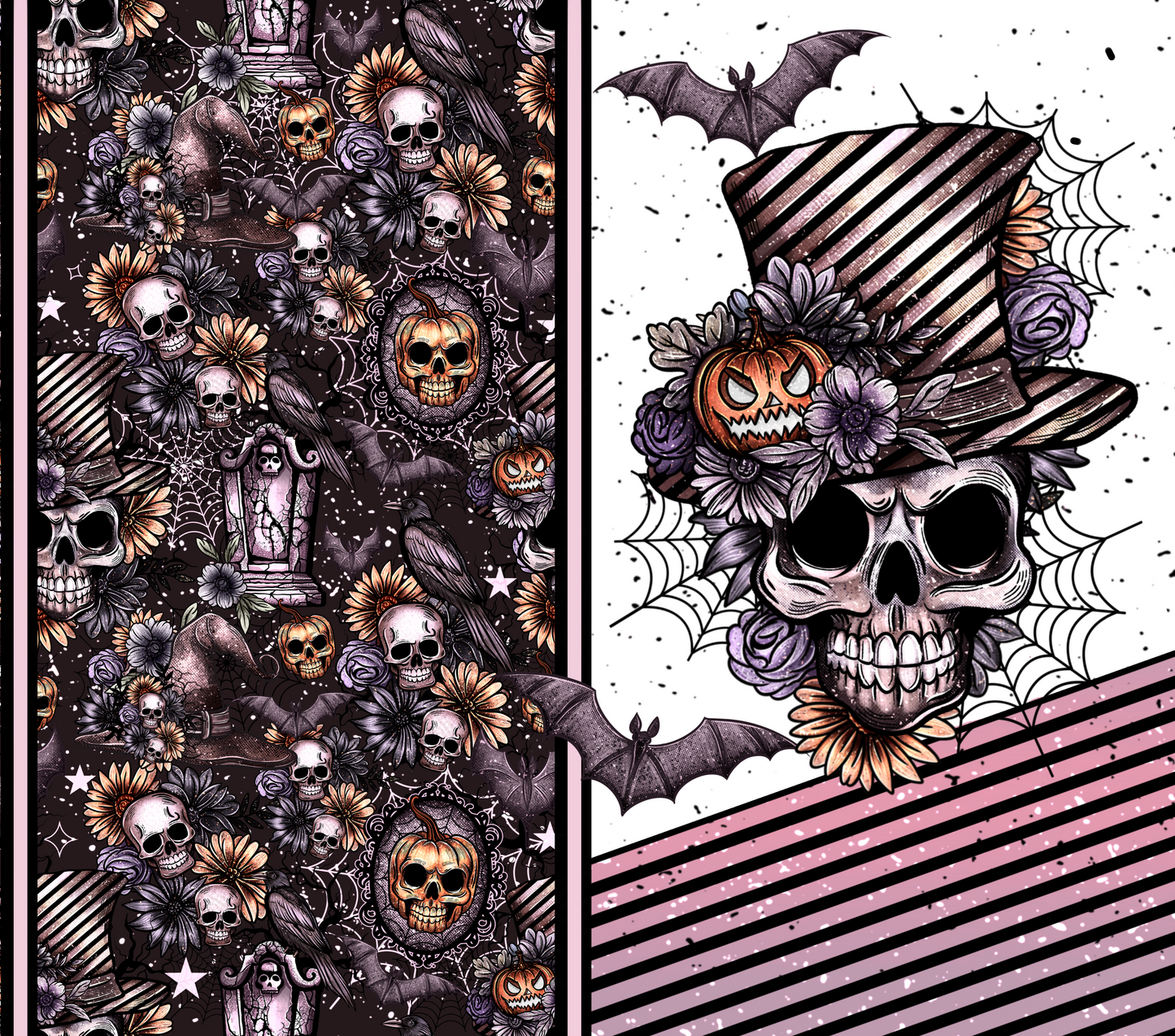 Top Hat Skull Tumbler Wrap