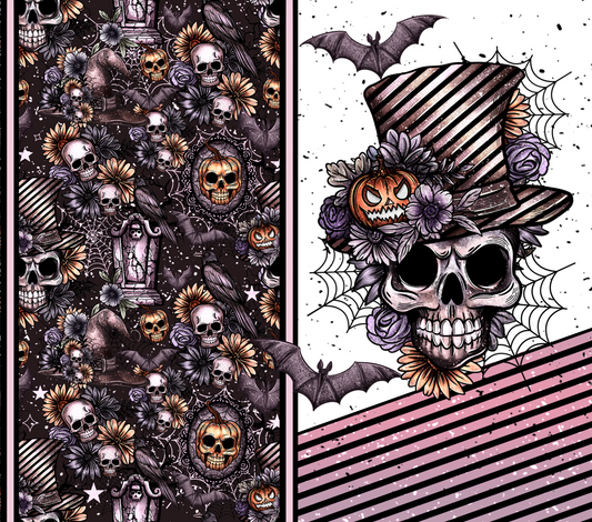 Top Hat Skull Tumbler Wrap