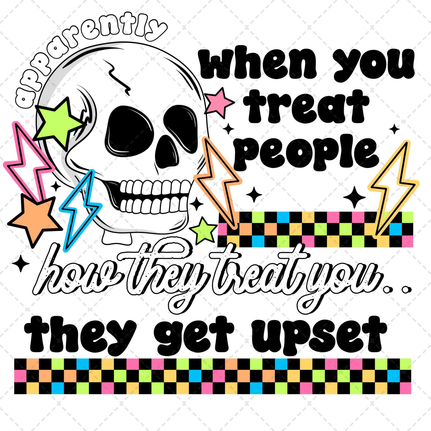 Treat People Snarky Skelly Transfer
