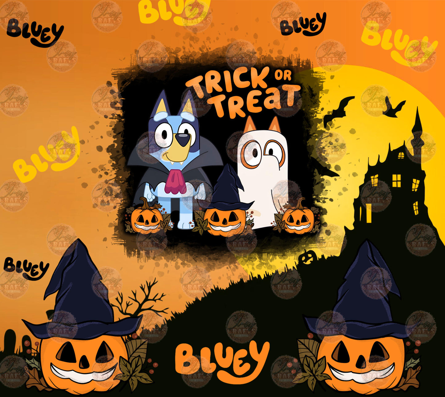 Trick Or Treat Pups Tumbler Wrap