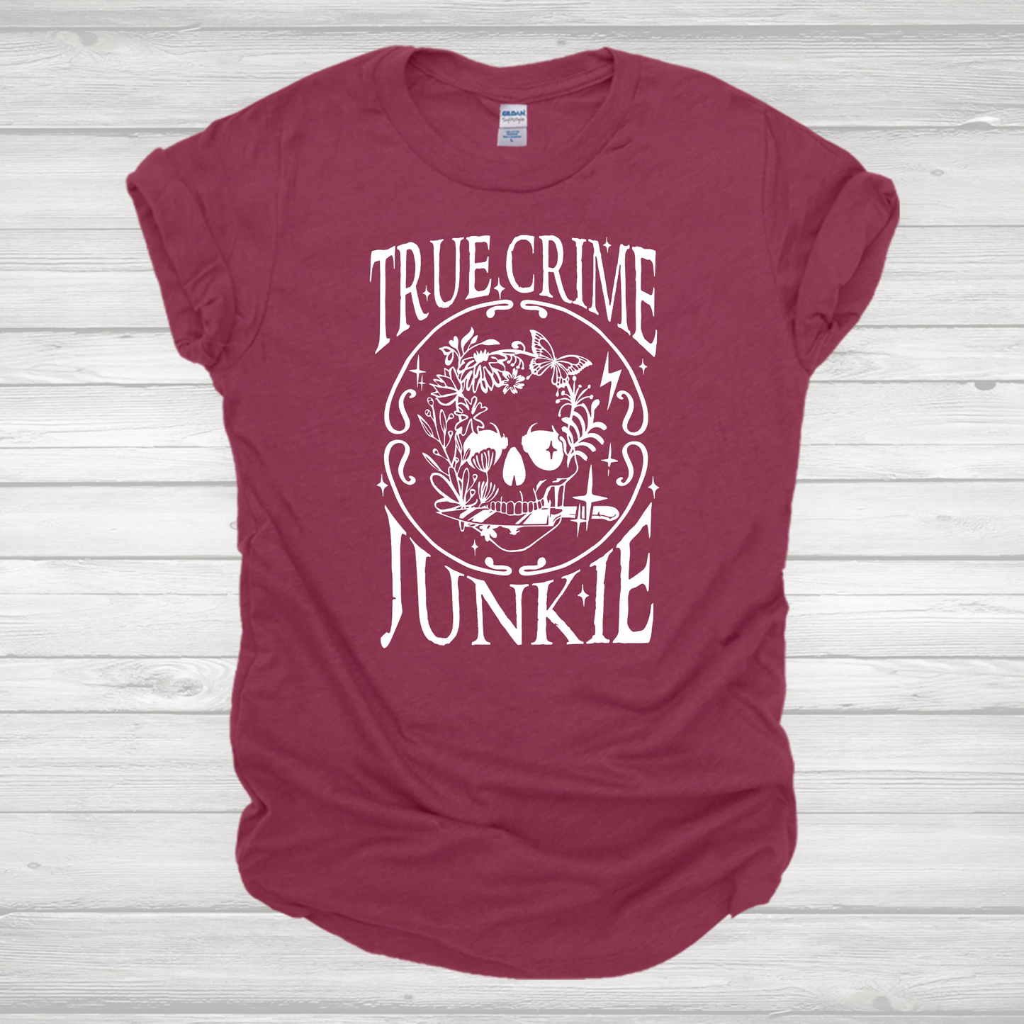 True Crime Junkie White Transfer