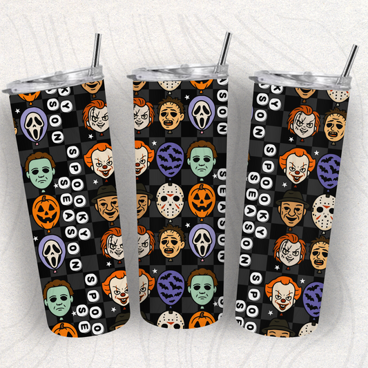 Spooky Season Horror Face Seamless Transfer