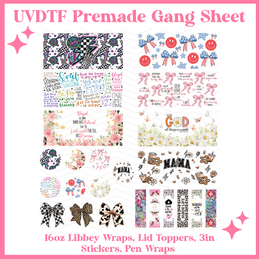 Perfectly Imperfect Misc - 22x24 - UVDTF PREMADE GANG SHEET