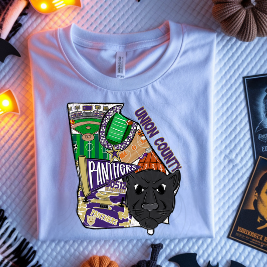 Union County Panthers Game Day Coquette Transfer