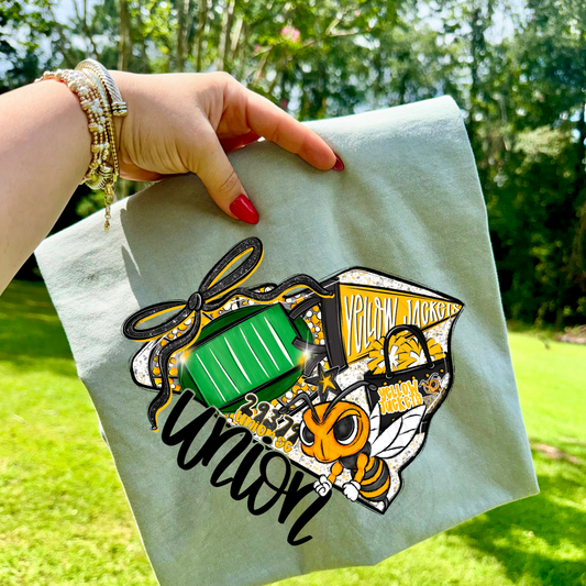 Union Yellow Jackets Game Day Coquette Transfer