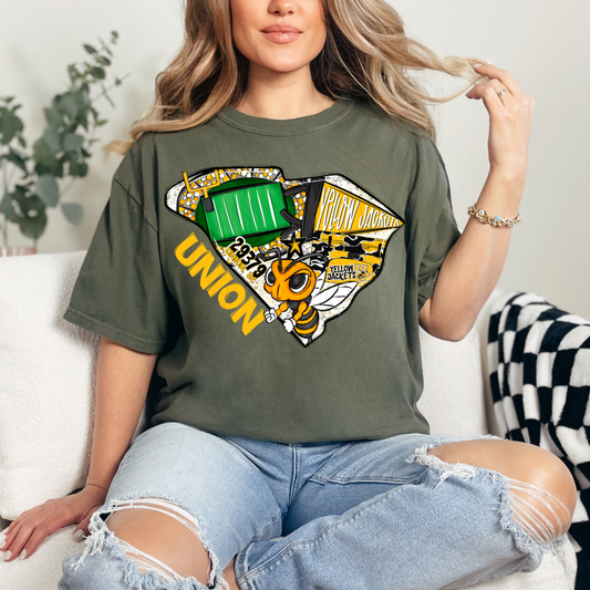 Union Yellow Jackets Game Day Coquette Transfer