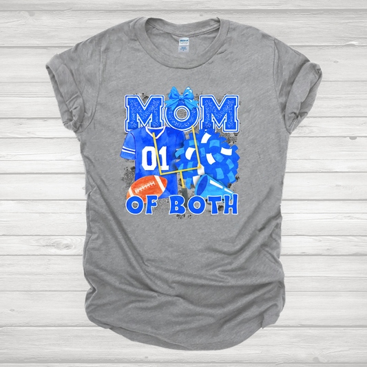 Mom Of Both with Background Blue Transfer