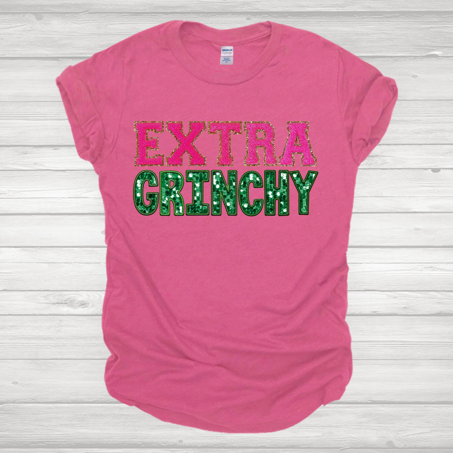 Faux Sequin & Chenille Extra Grumpy Transfers