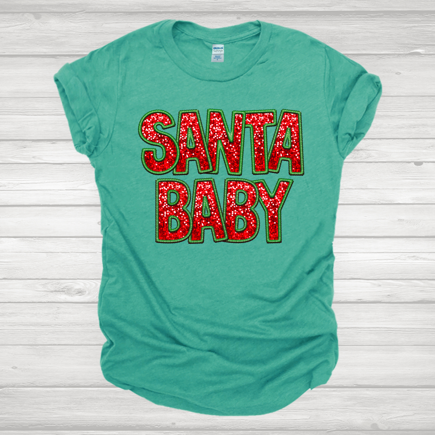 Faux Sequin Santa Baby Transfers