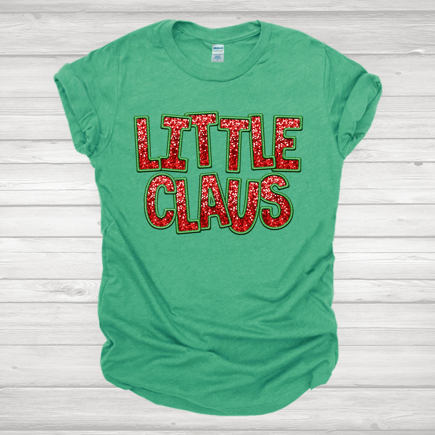 Faux Sequin Little Claus Transfers