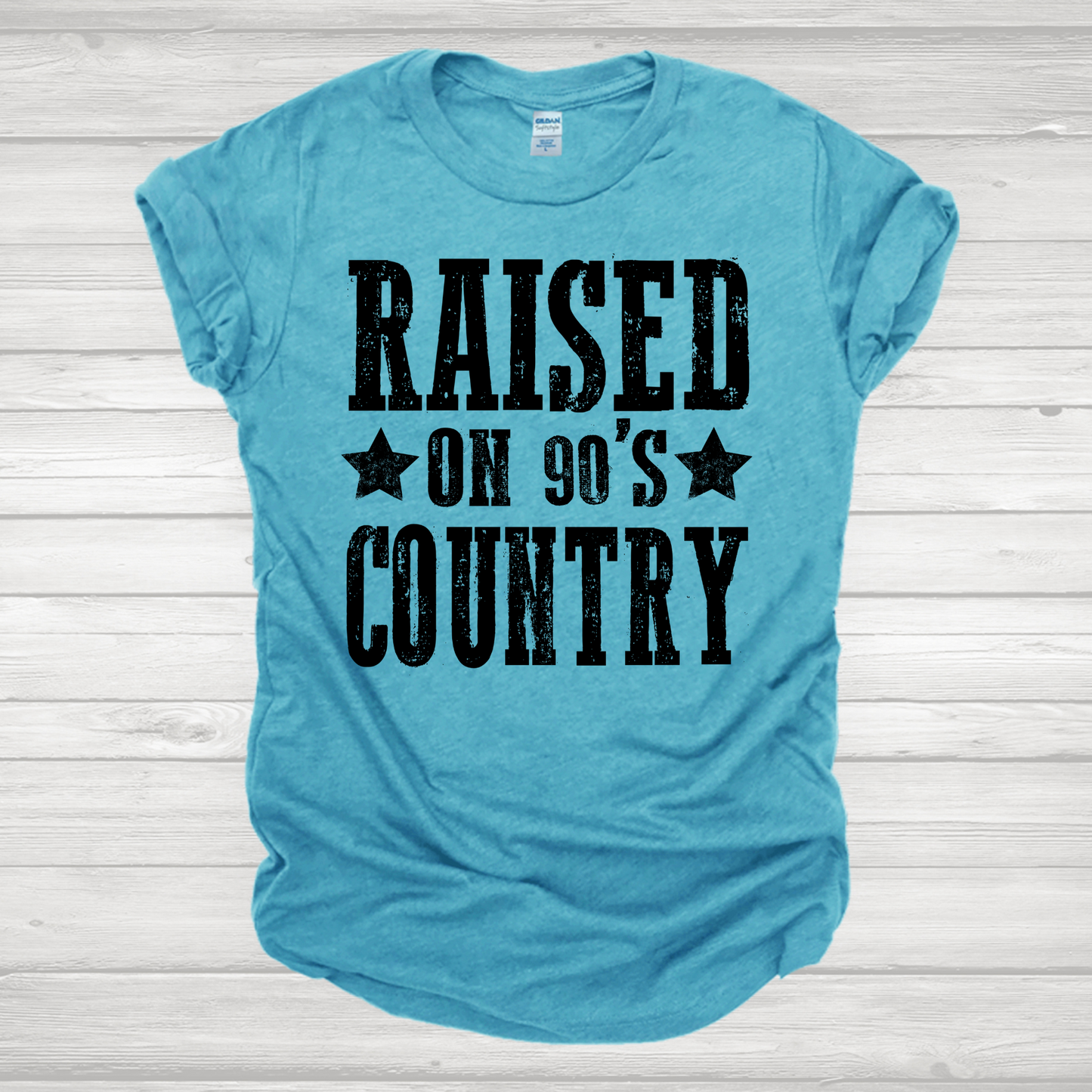 Raised On 90's Country Black Transfer