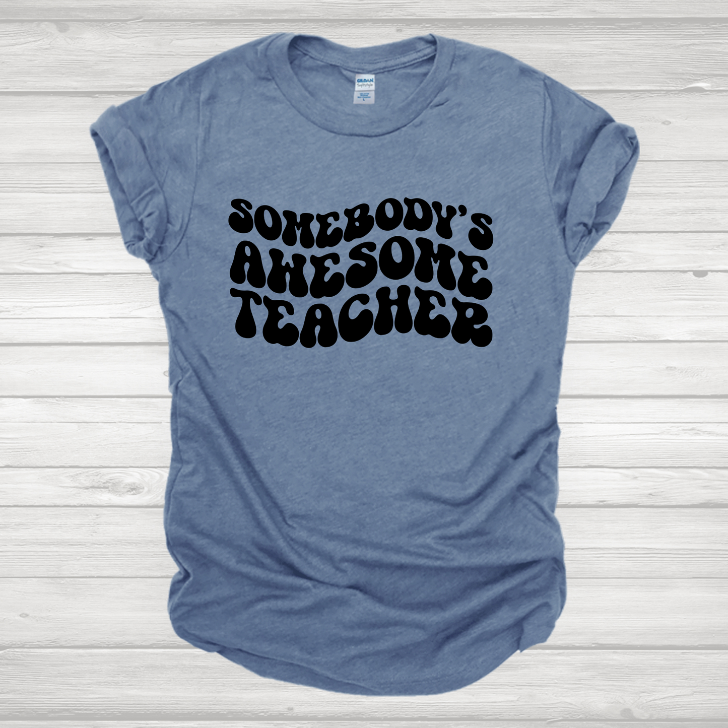 Somebody's Awesome Teacher Black Transfer
