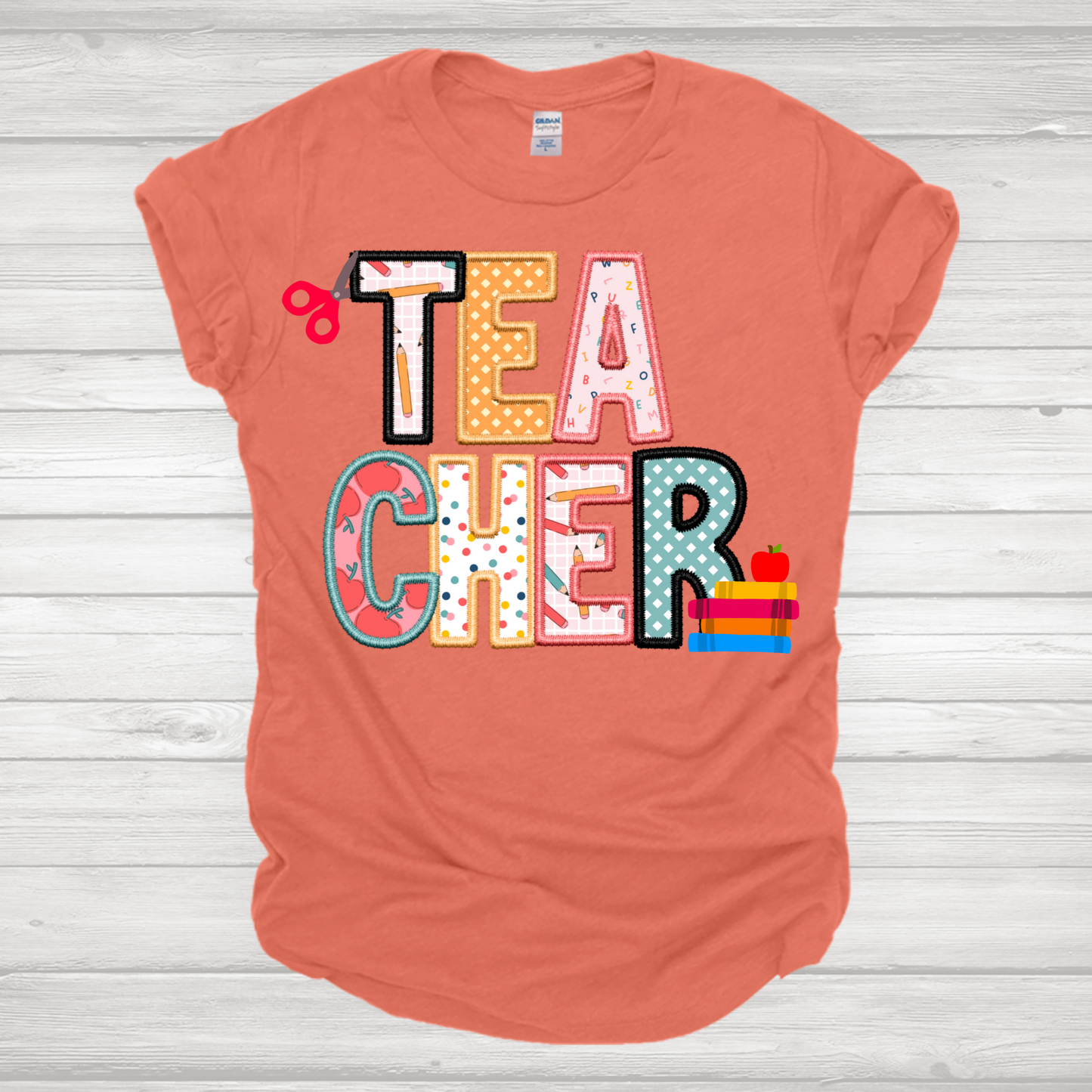 Faux Embroidery Teacher Transfer