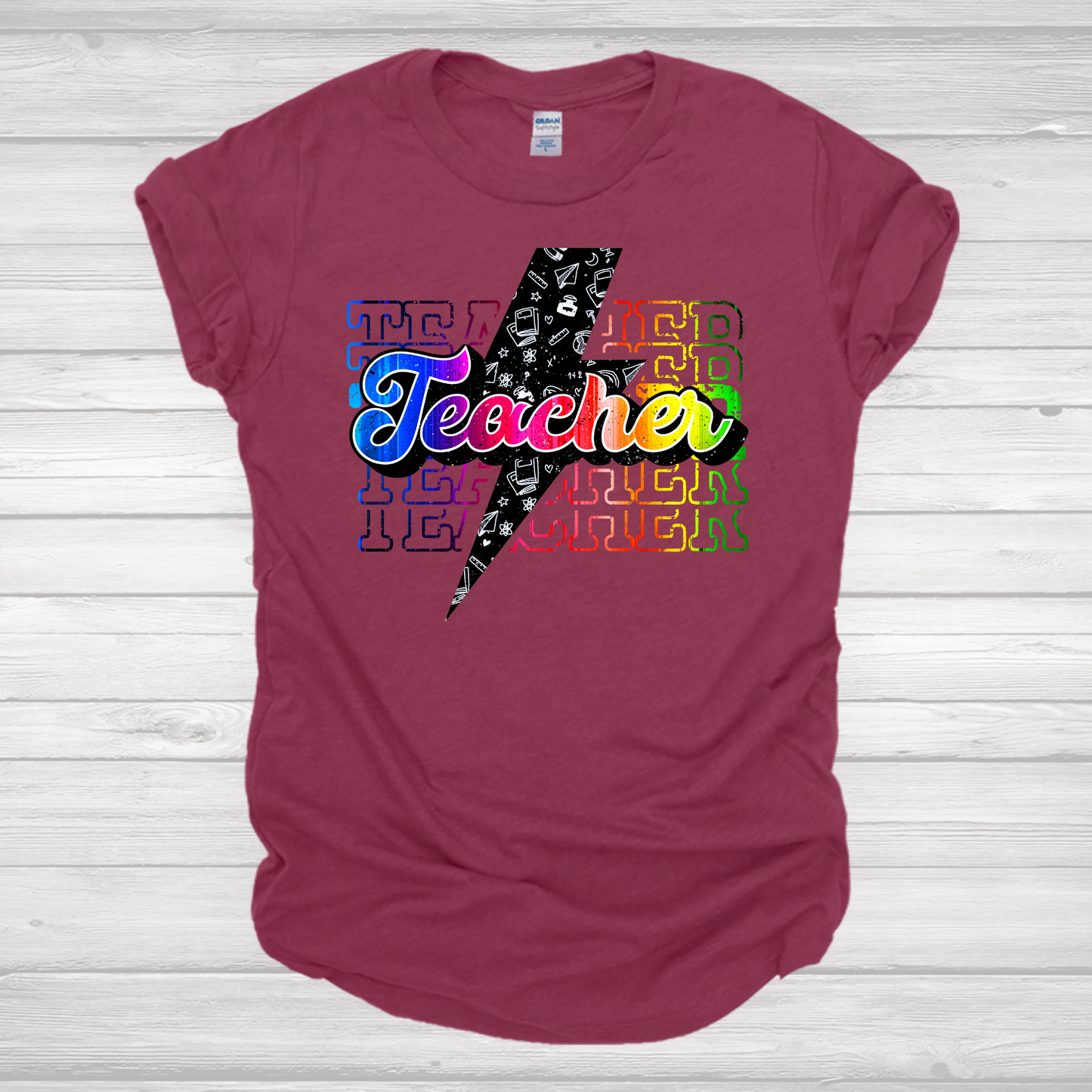 Teacher Bolt Neon Transfer