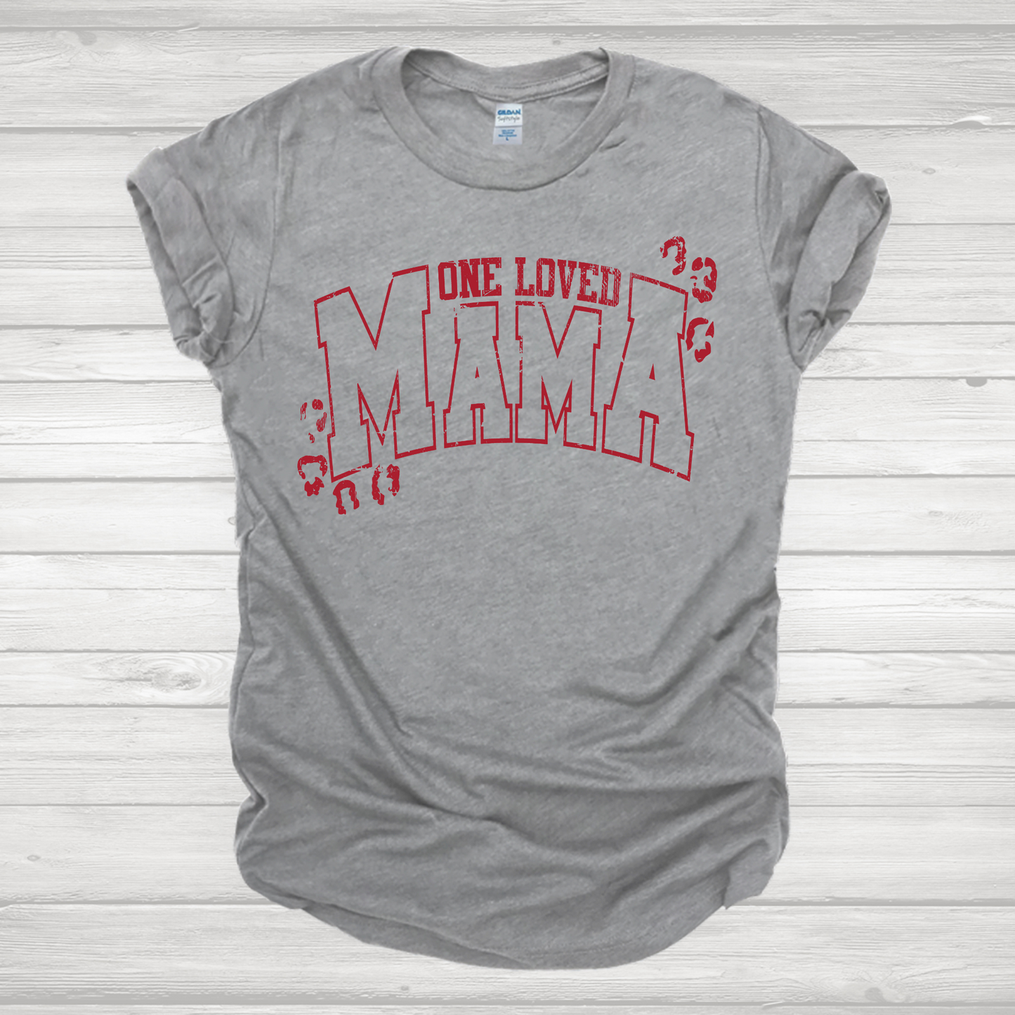 One Loved Mama Cheetah Red Transfer