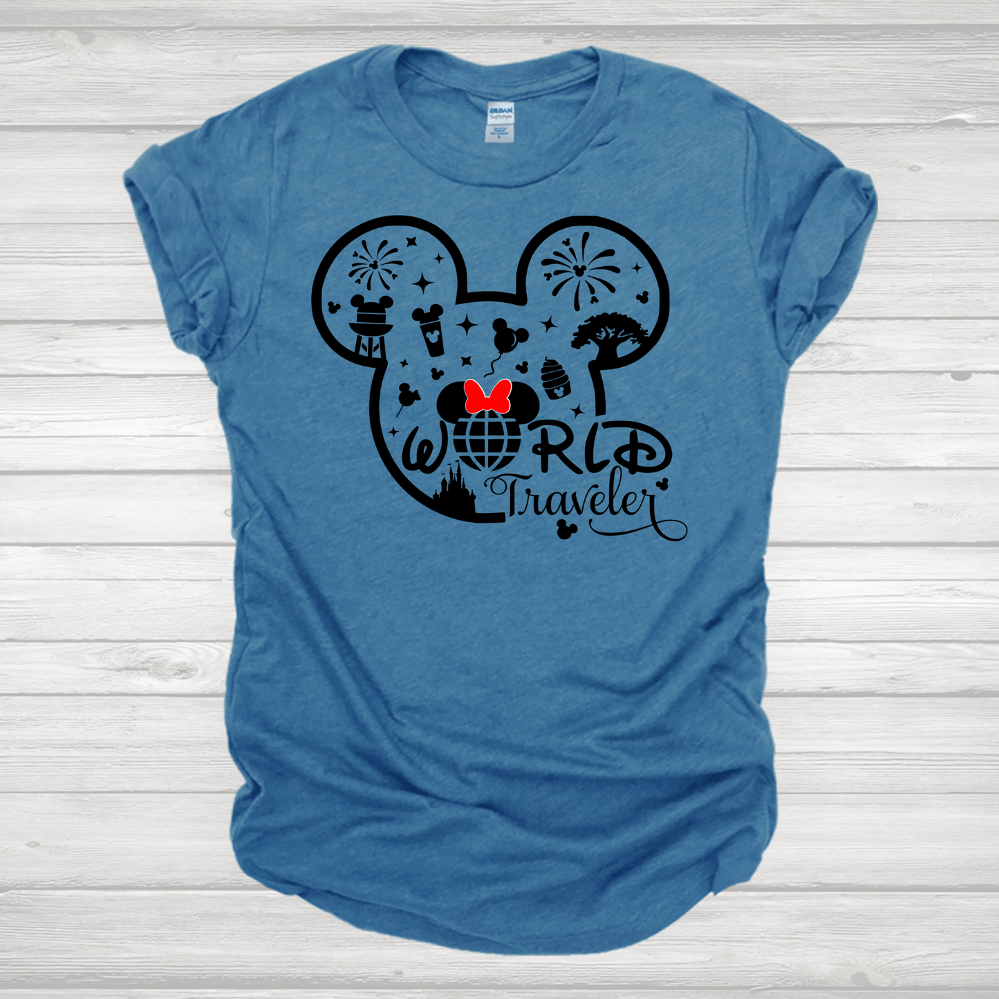 World Traveler Red Bow Transfer