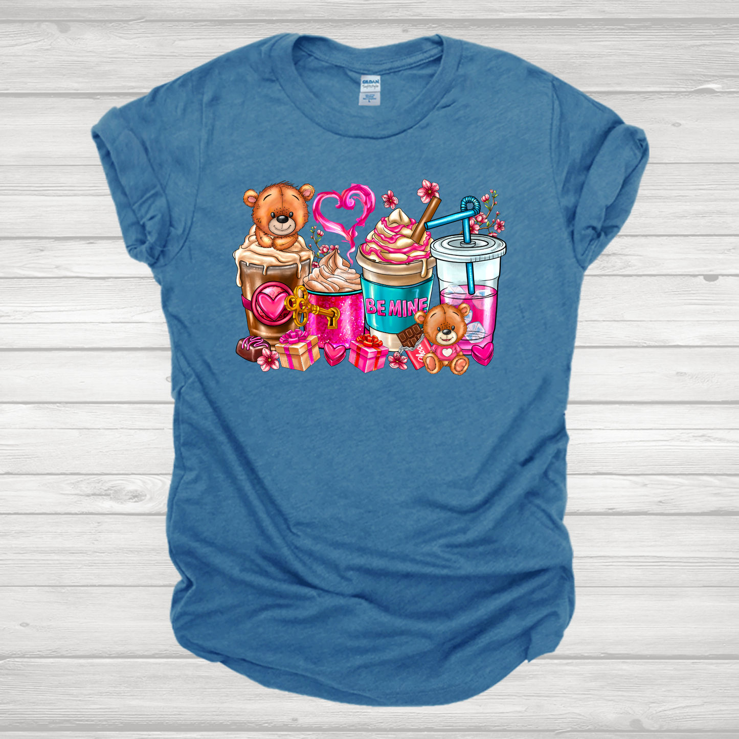 Be Mine Coffee Cups Transfer
