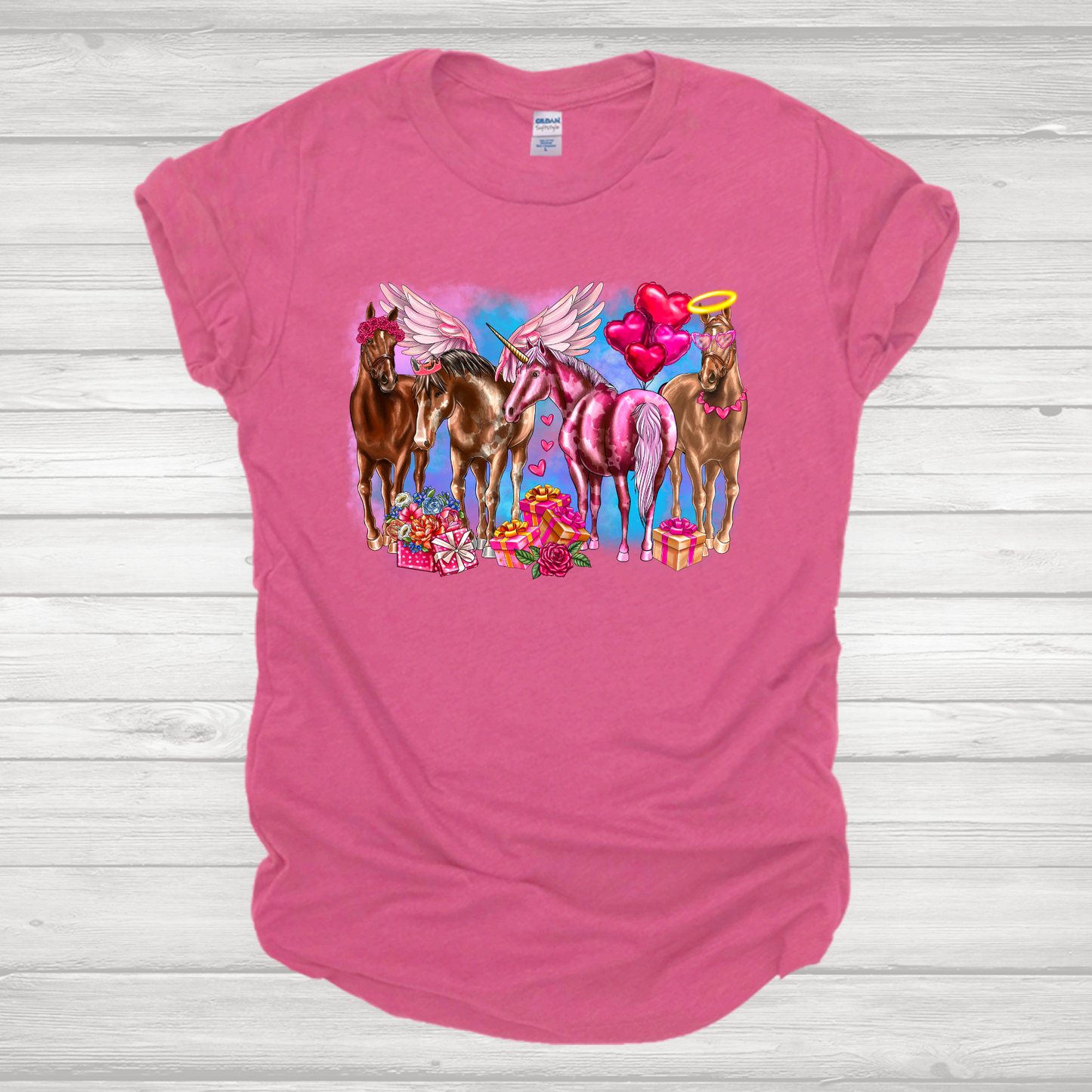 Valentine Day Horses Transfer