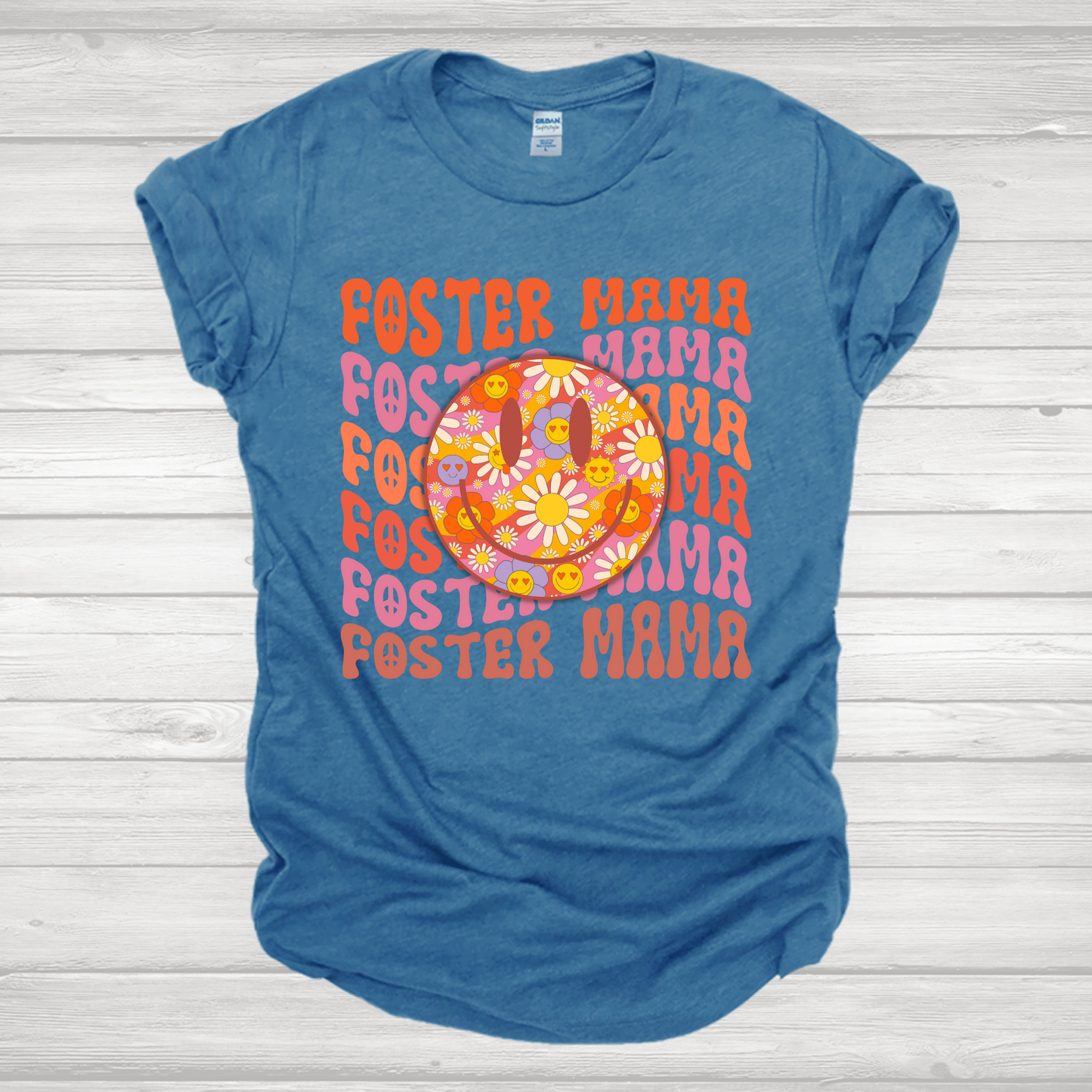 Foster Mama Boho Smiley Transfer