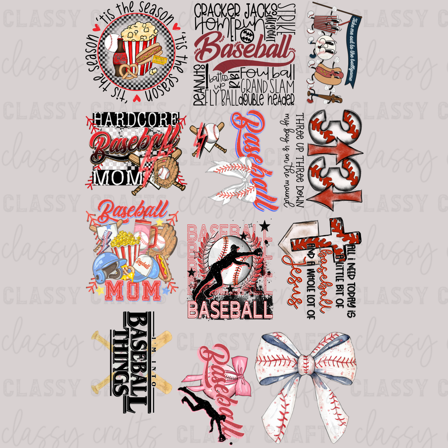 Baseball 2 - 30x48 - PREMADE GANG SHEET