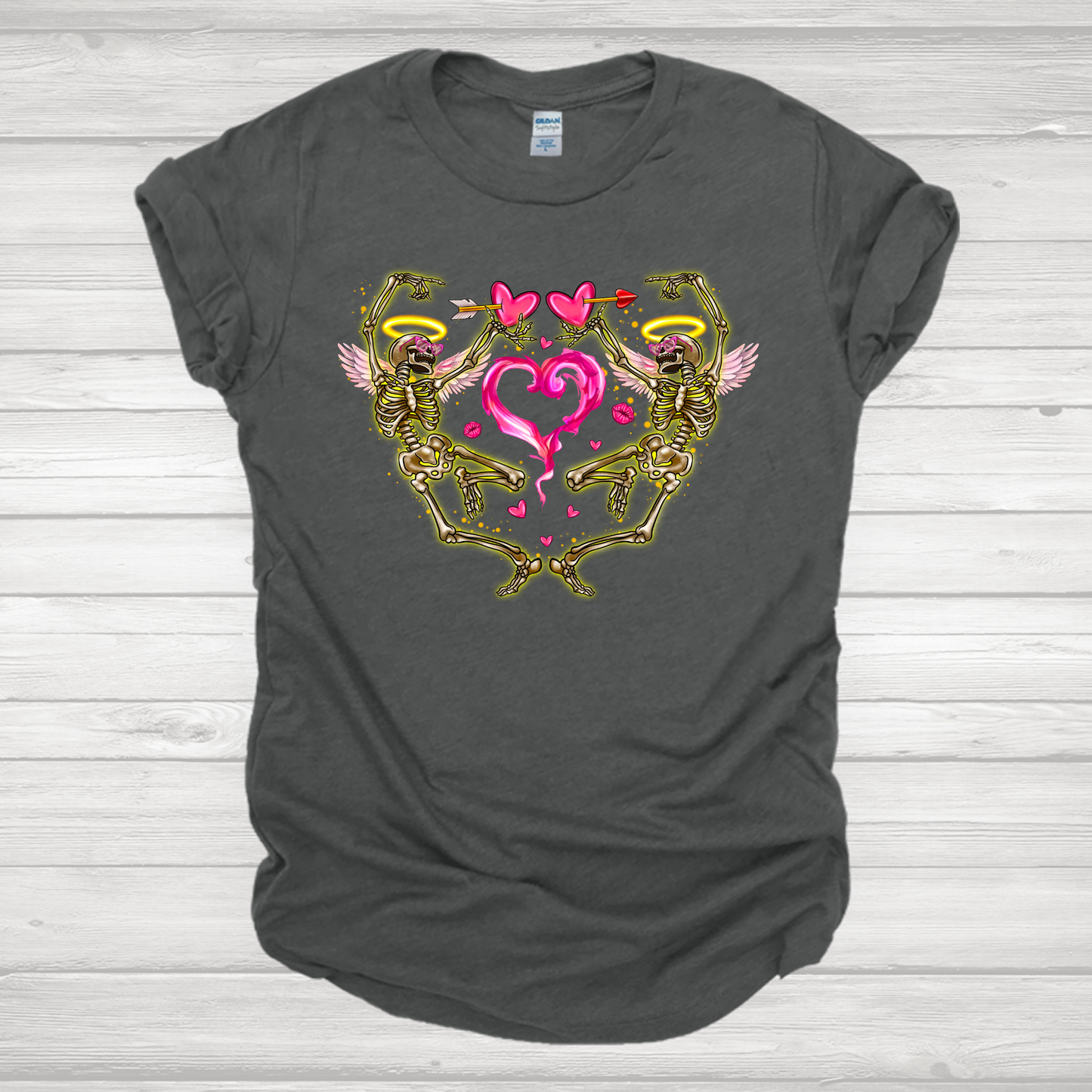 Heart Skeleton Valentine Transfer